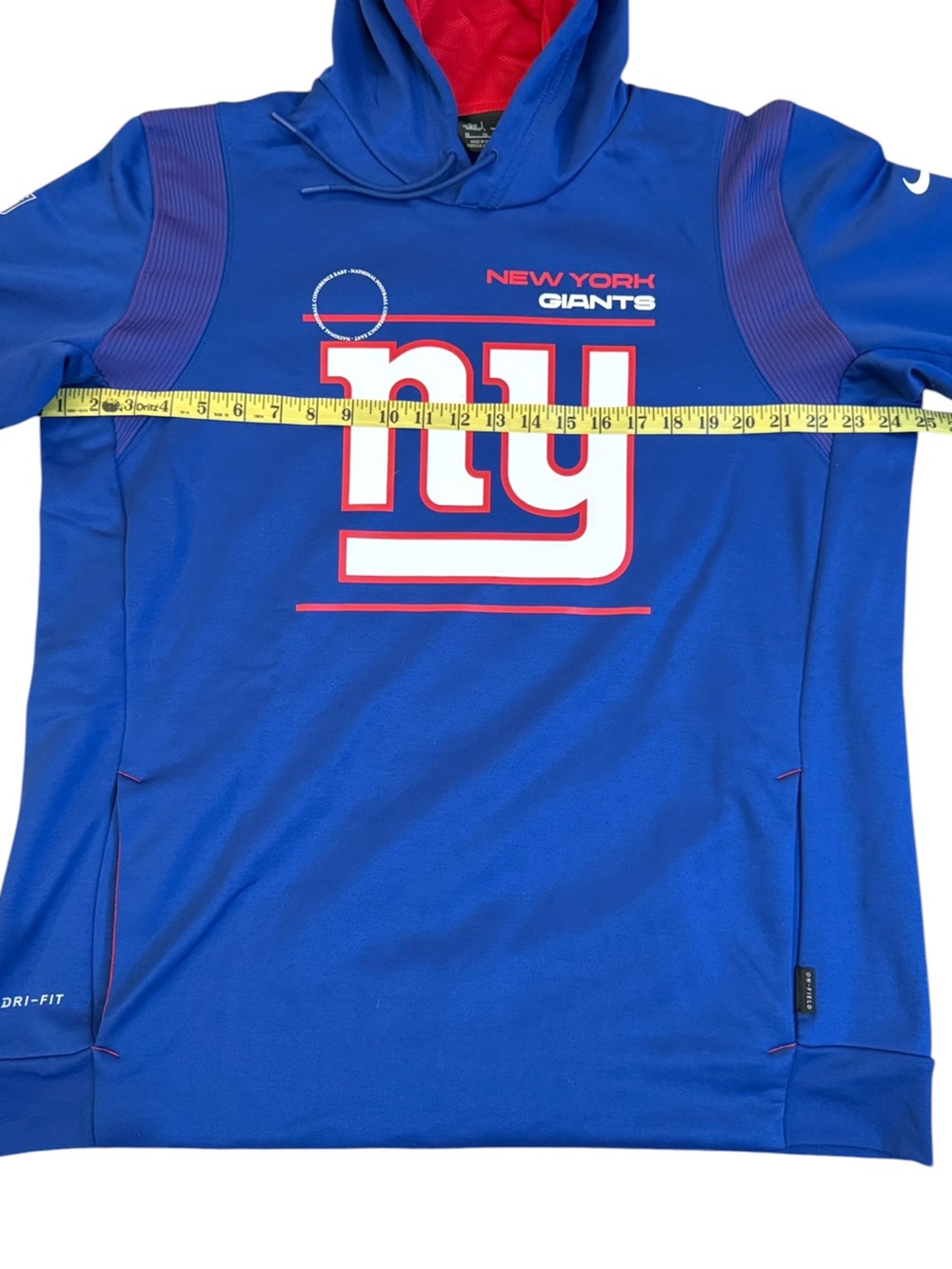 Nike New York Giants Dri-Fit On-Field Apparel Training Pullover Hoodie Blue XL - Picture 12 of 16